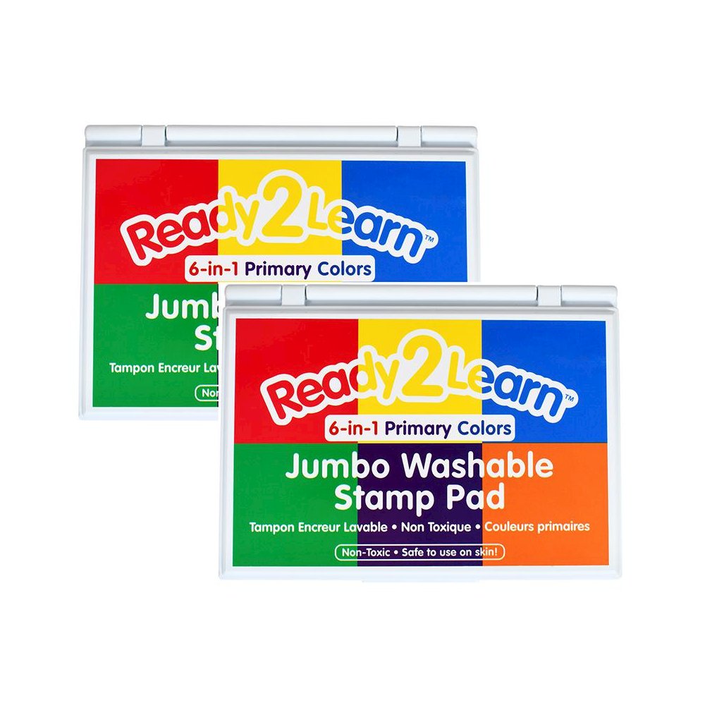 Jumbo Washable Stamp Pad - 6-in-1 - Pack of 2. Picture 1