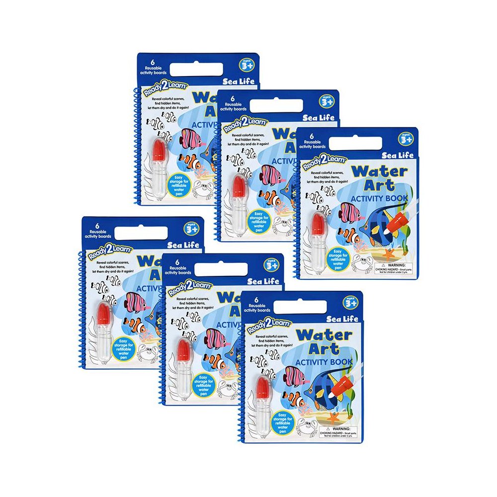 Water Art Activity Book - Sea Life, Pack of 6. Picture 1