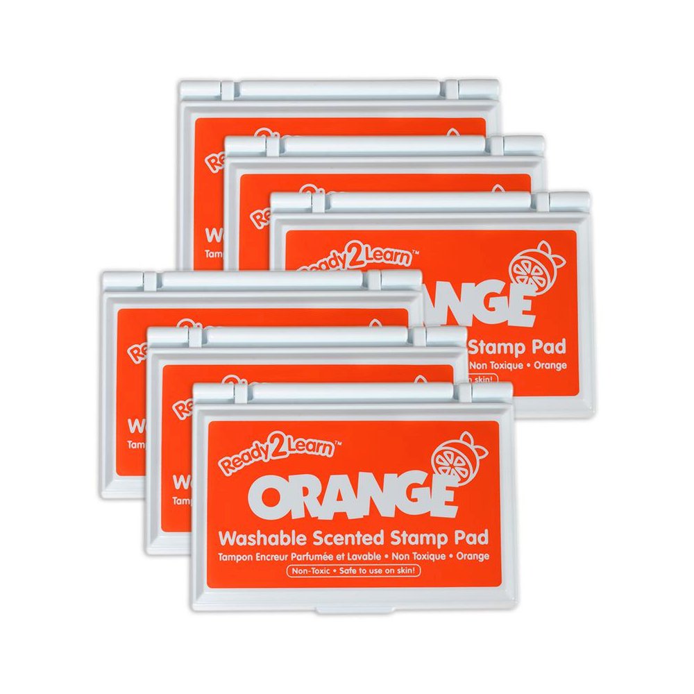 Washable Stamp Pad - Orange Scented, Orange - Pack of 6. Picture 1