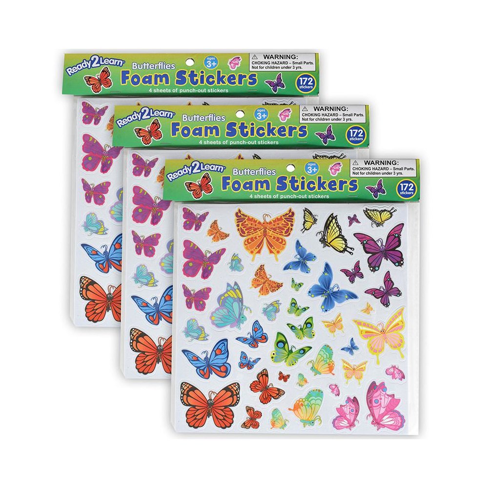 Foam Stickers - Butterflies - 172 Per Pack - 3 Packs. Picture 1
