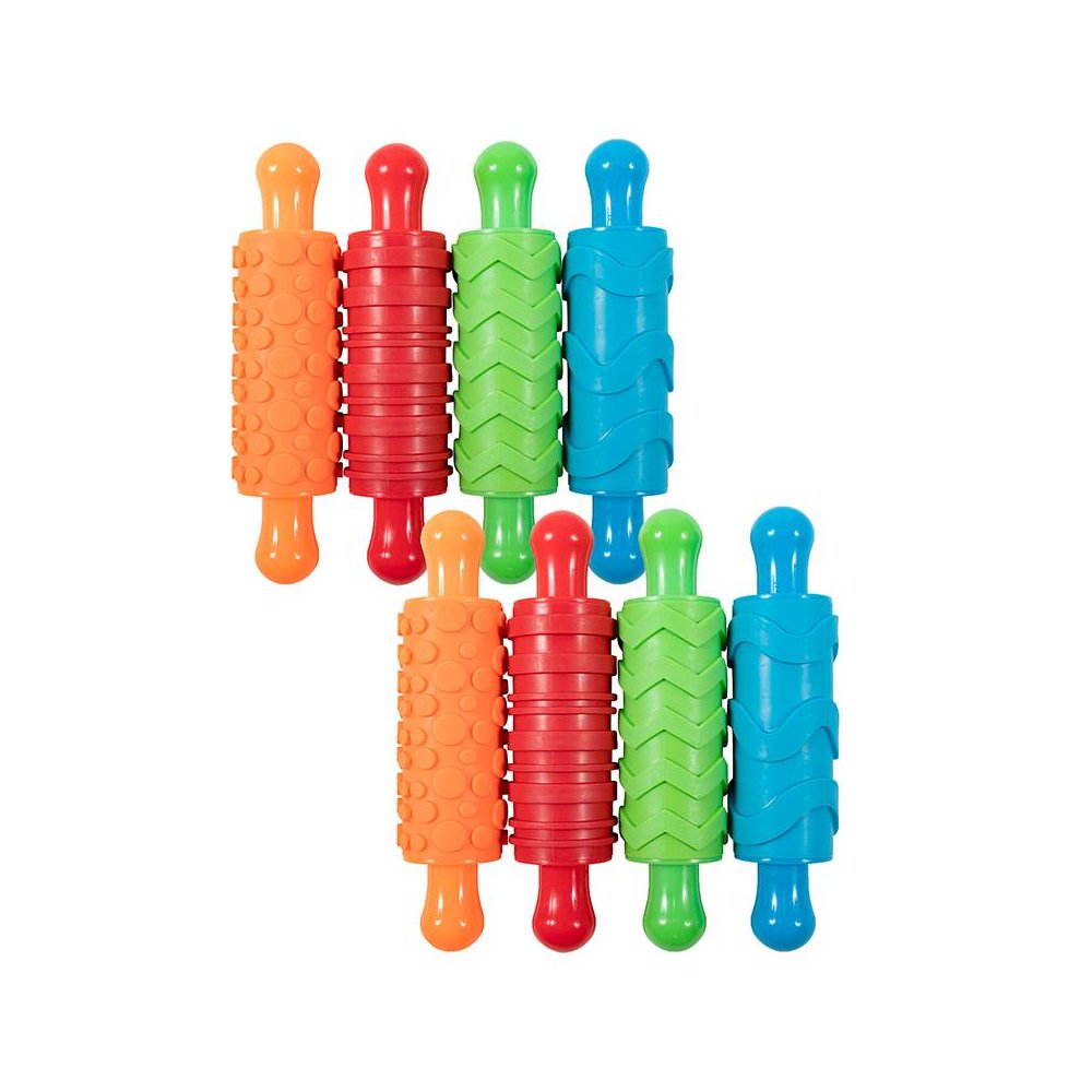 Paint and Clay Texture Rollers - 4 Per Set - 2 Sets. Picture 1