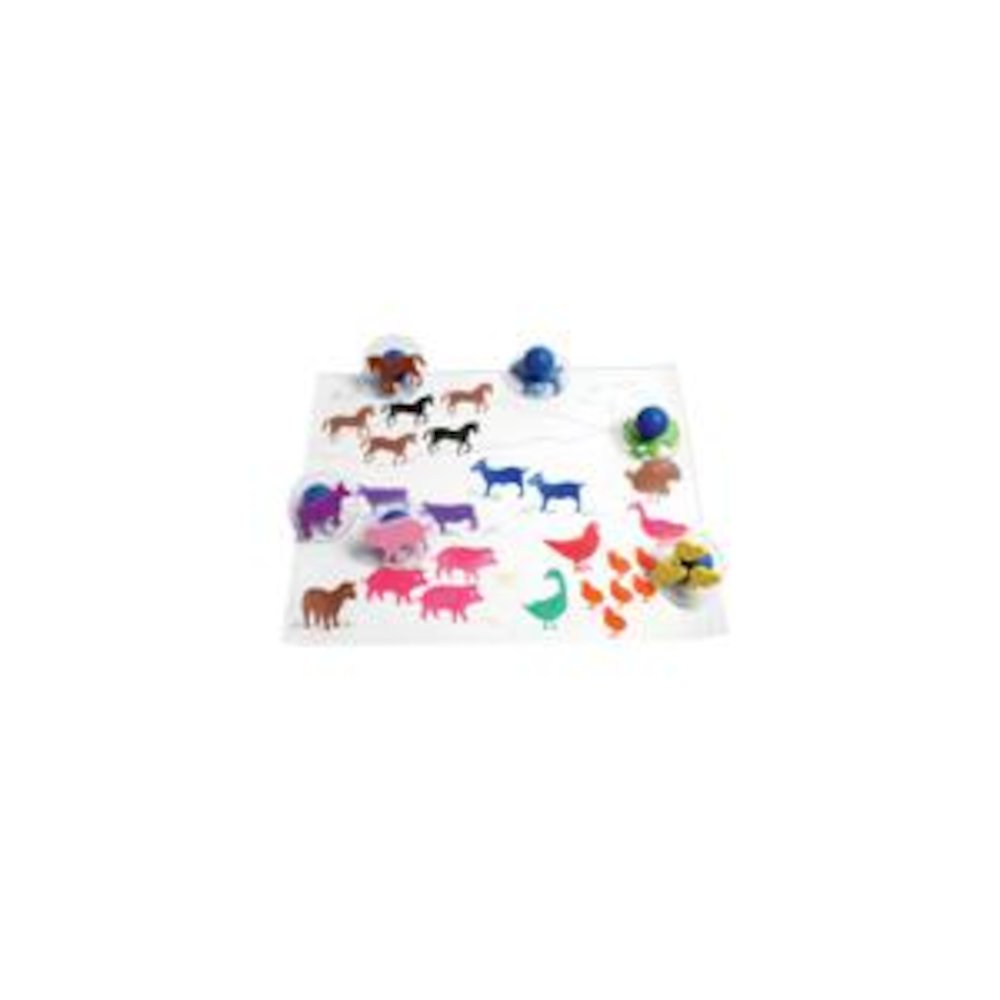 Ready2Learn Giant 10Pk Farm Animals, Stamps. Picture 2