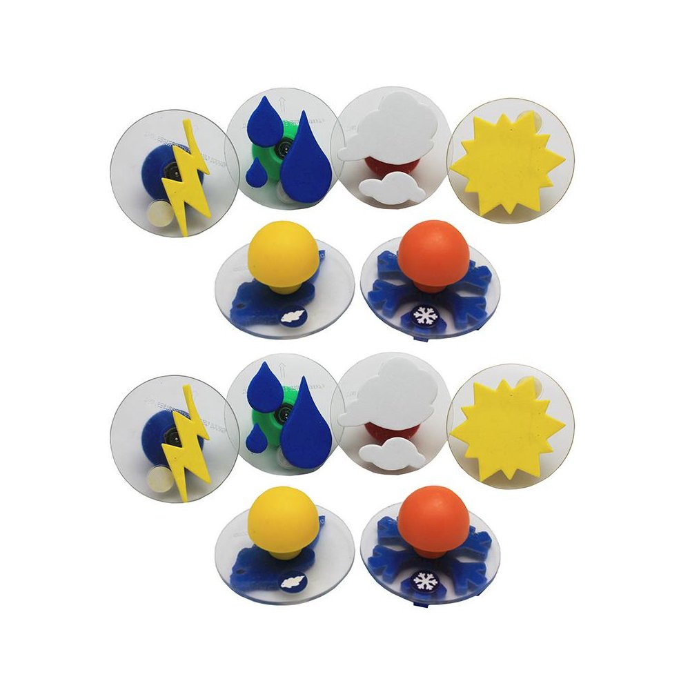 Giant Stampers - Weather Patterns - 6 Per Set - 2 Sets. Picture 1