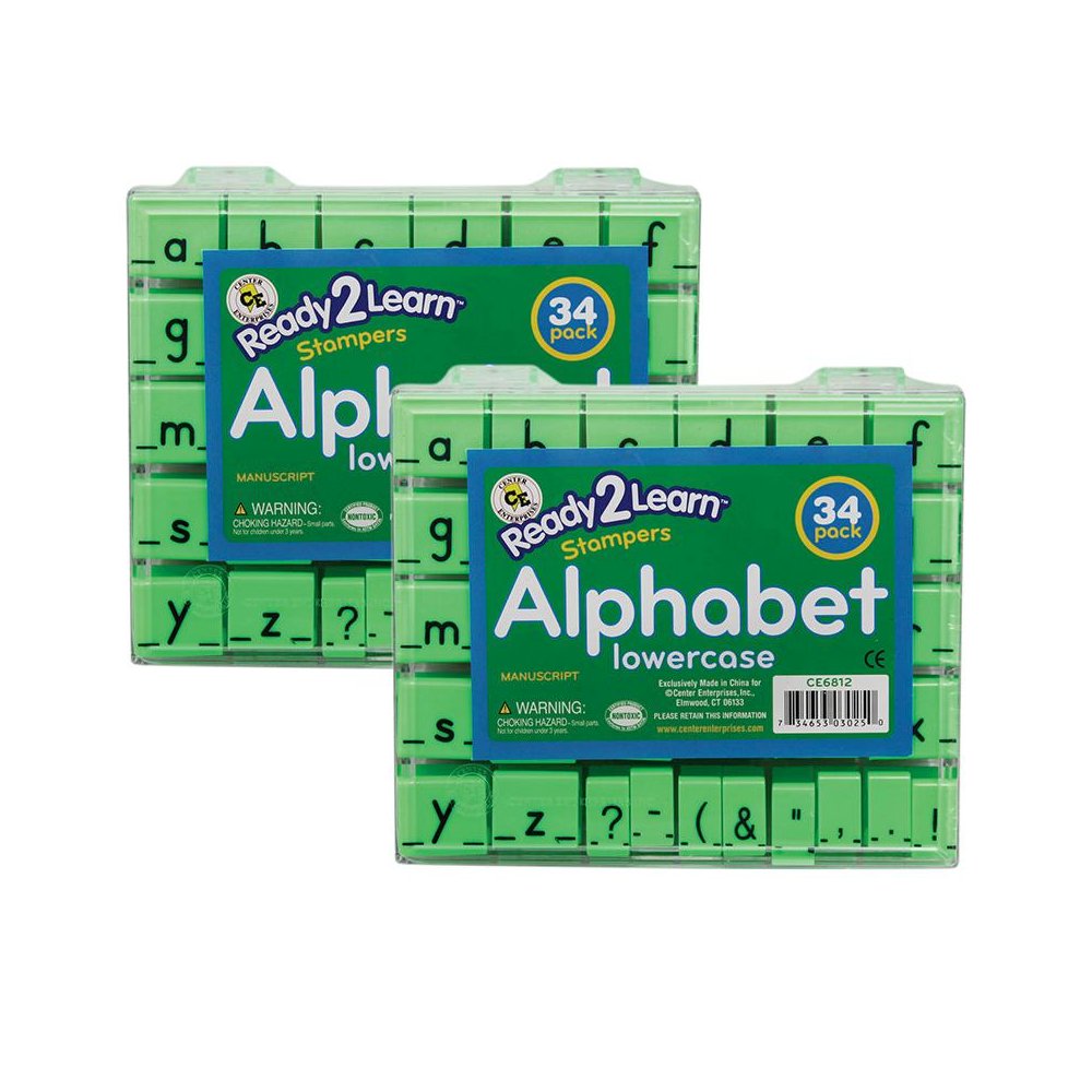 Alphabet Stamps - Lowercase - Small - 34 Per Set - 2 Sets. Picture 1