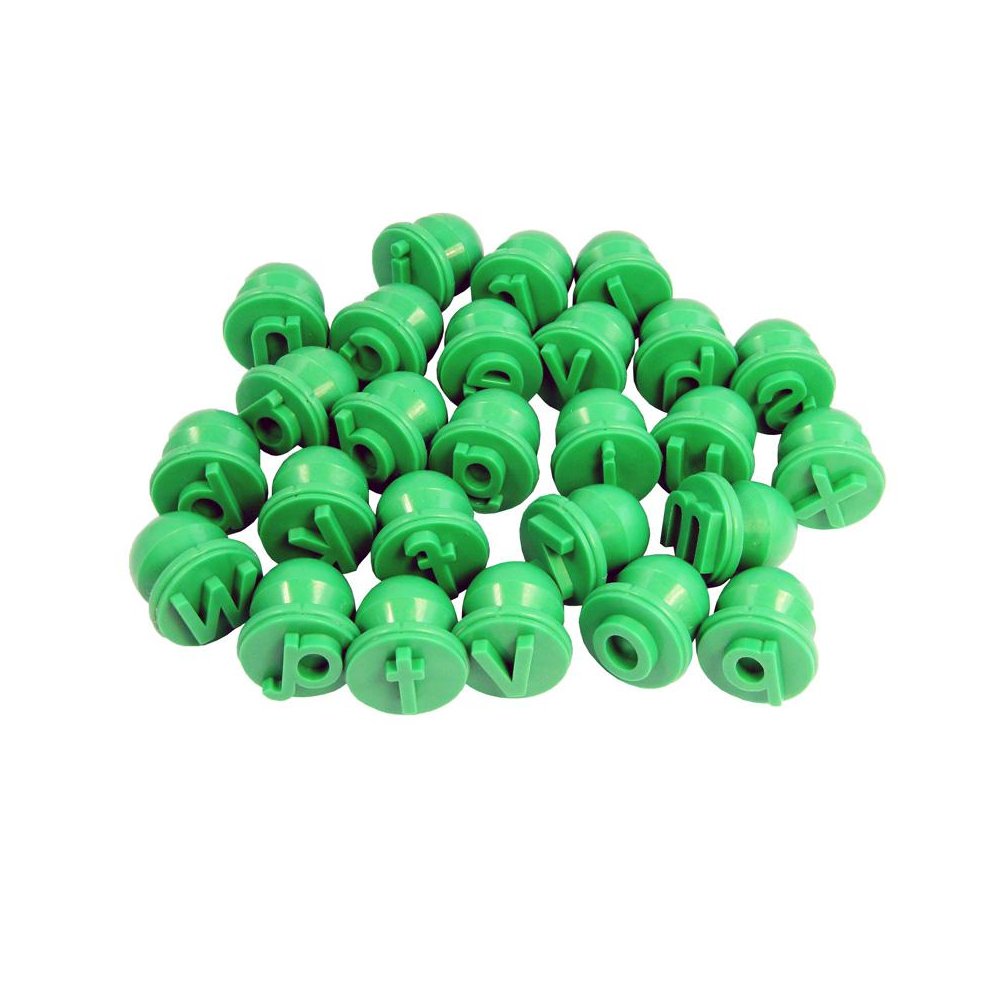 Easy Grip Dough and Paint Stampers - Lowercase Alphabet - Set of 27. Picture 1