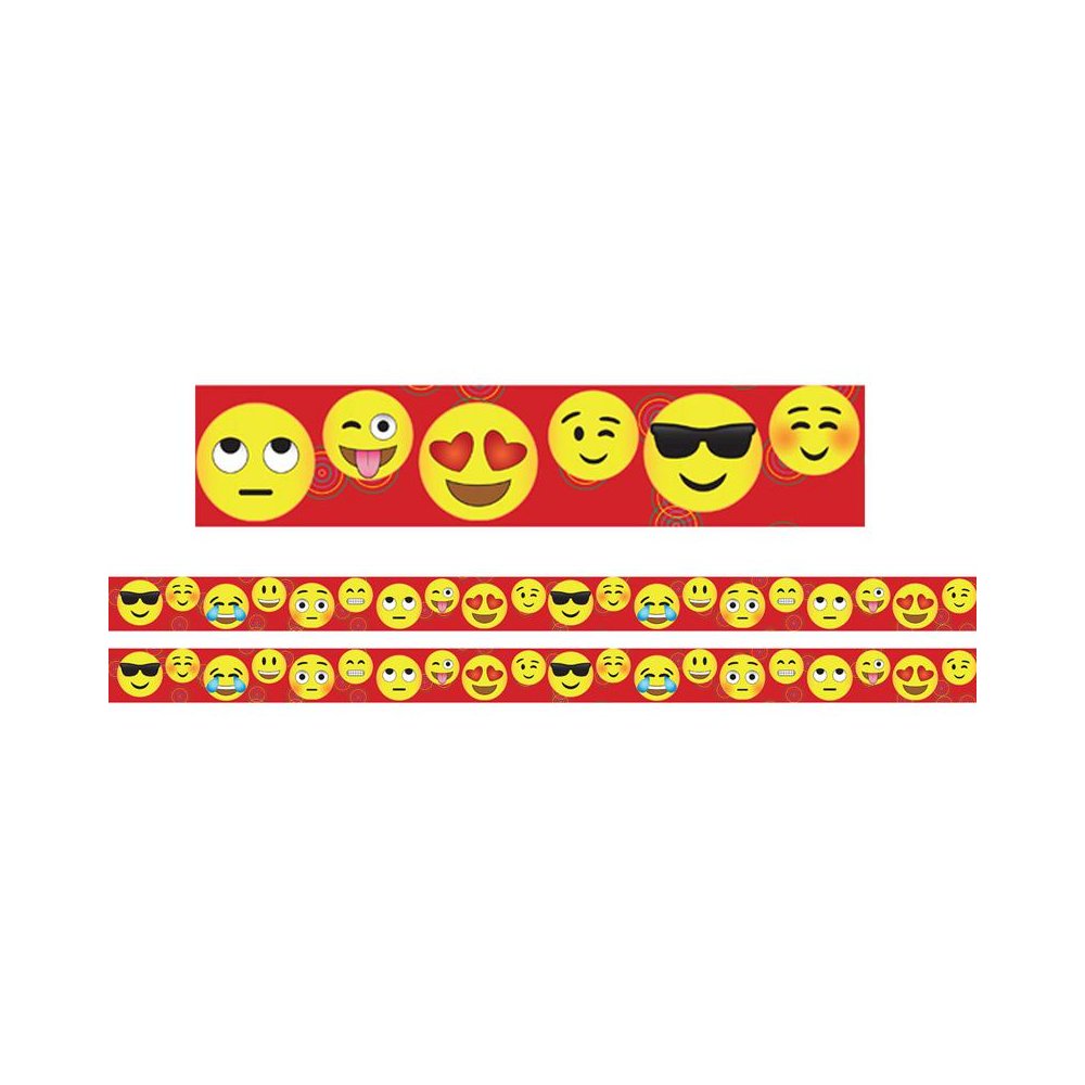 Borders/Trims, Magnetic, Rectangle Cut - Emoji Theme, 24' per Pack, 2 Packs. Picture 1