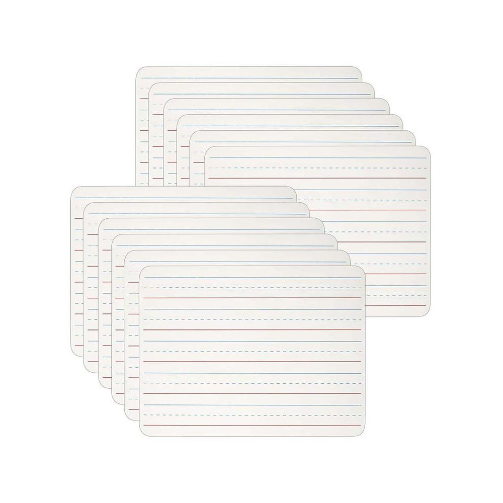 Dry Erase Lap Board, 1-Sided Lined, 9" x 12", Pack of 12. Picture 1