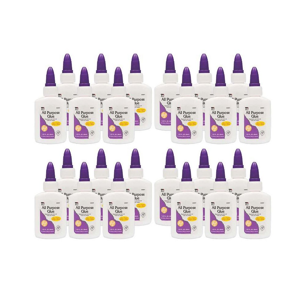 All Purpose Glue, 1.25 oz, 24 Bottles. Picture 1