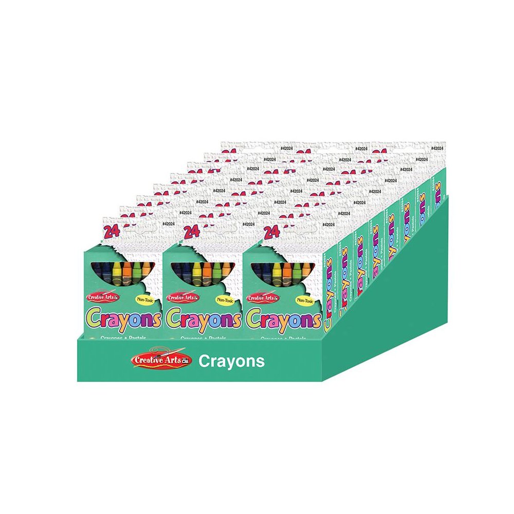 24 BOXES OF 24 CRAYONS ASSTD COLORS. Picture 1