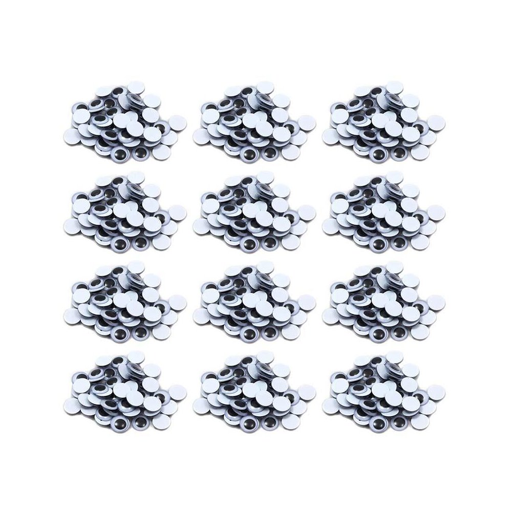 Wiggle Eyes 15mm, Black, 50 Per Pack, 12 Packs. Picture 1