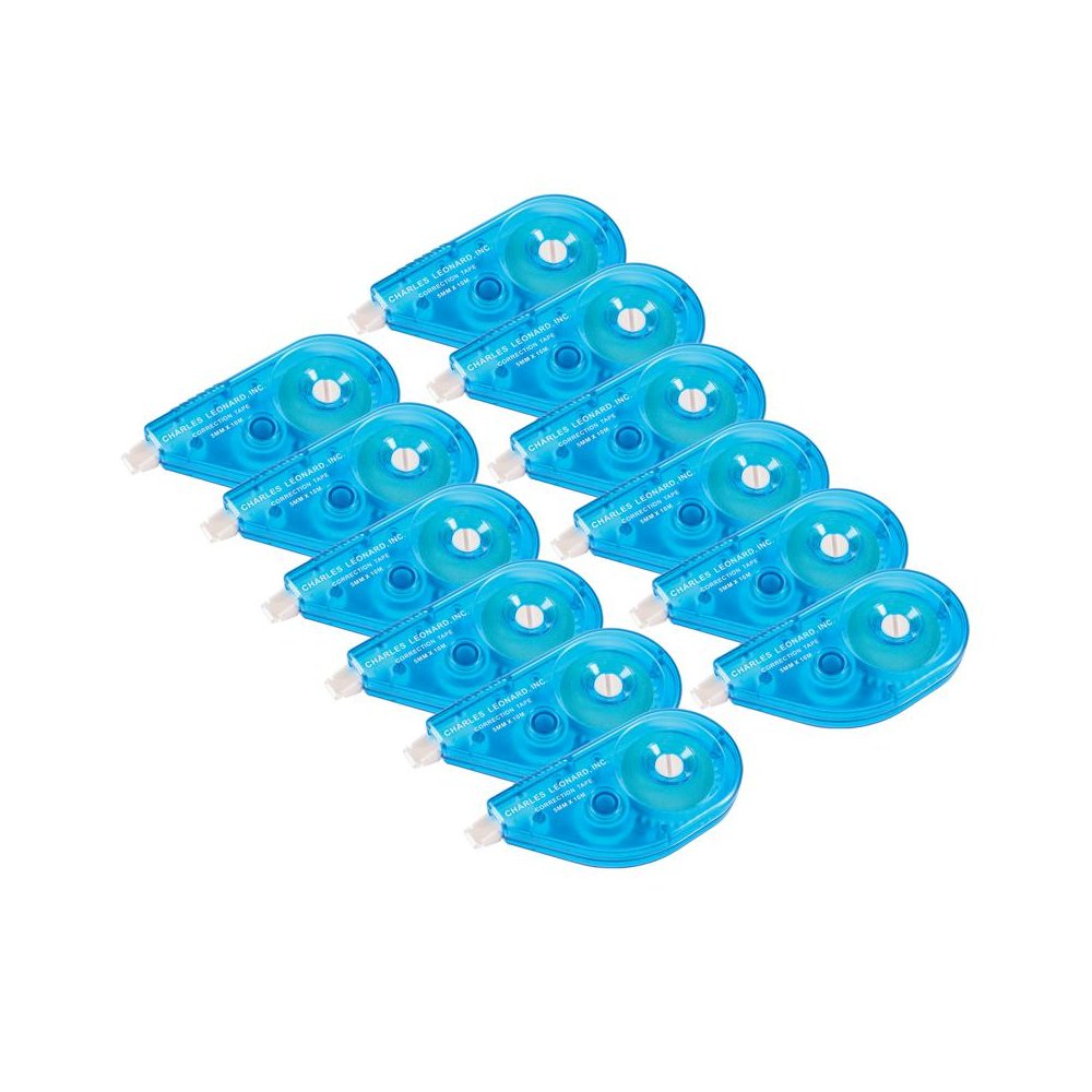 White Paper Correction Tape, Blue Case, Pack of 12. Picture 1