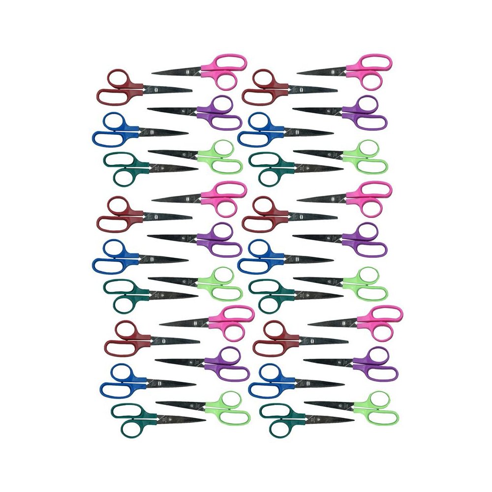 Children's 5" Scissors, Pointed Tip, Assorted Colors, Pack of 36. Picture 1