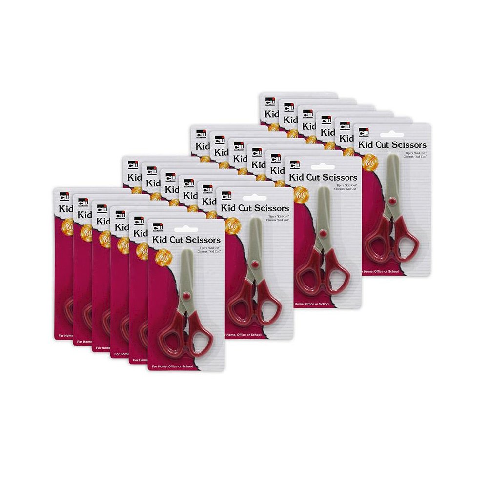 Kid Cut Plastic Scissors in Assorted Colors, Pack of 24. Picture 1