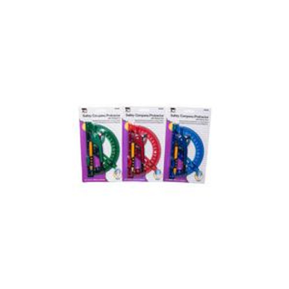 12 COMPASS 6IN SWING ARM PROTRACTOR ASSORTED COLORS. Picture 2