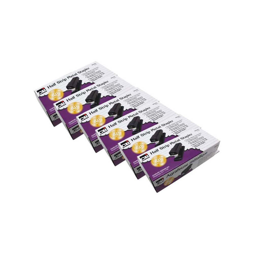 Half Strip Economy Metal Stapler, Pack of 6. Picture 1
