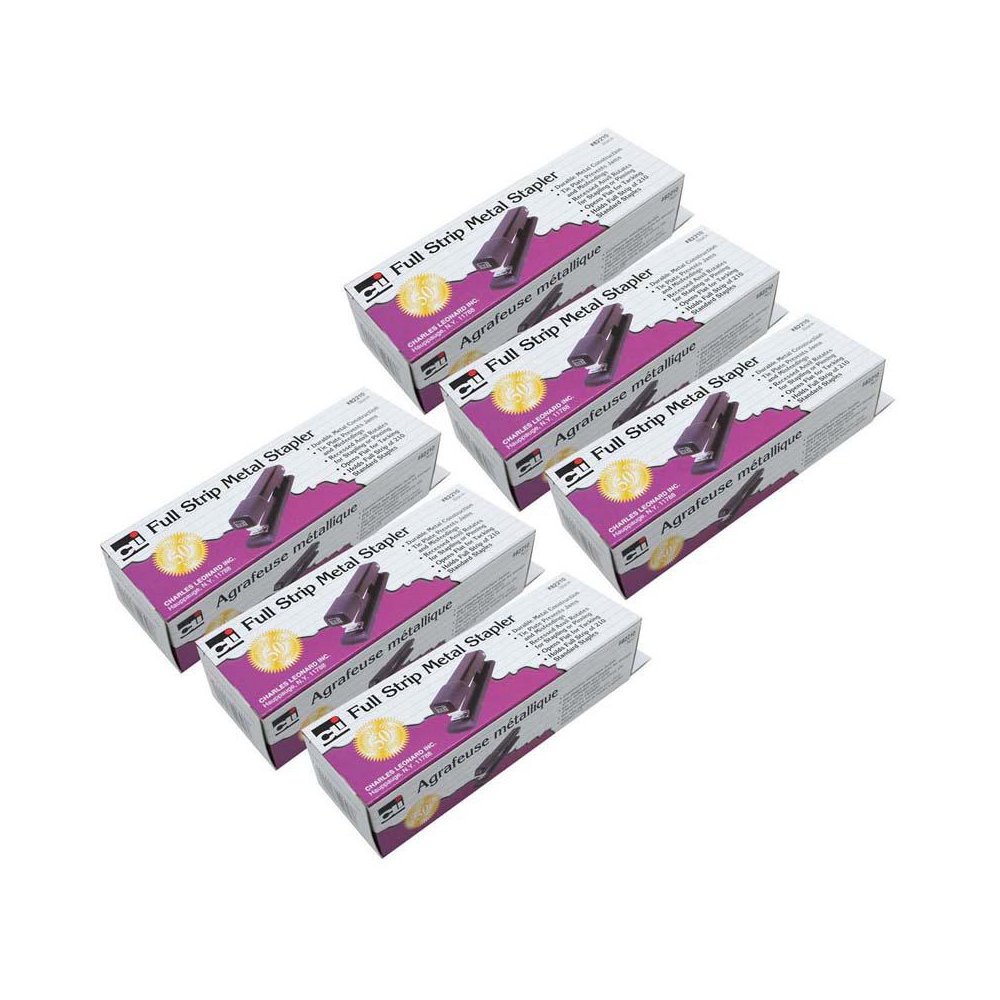 Full Strip Economy Metal Stapler, Pack of 6. Picture 1