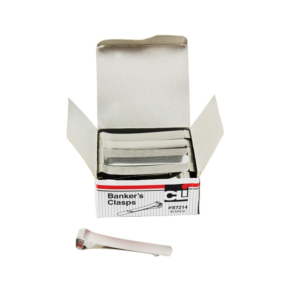 BANKERS CLASPS 3 1/4 IN 36 PER BOX. Picture 1