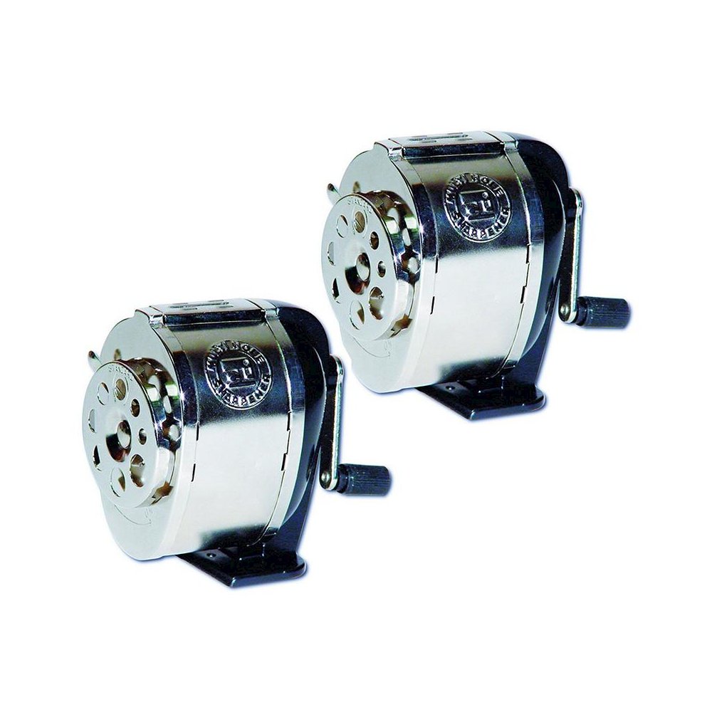 Mountable Heavy Duty Steel Pencil Sharpener, Multi Size Pencil Holes, Pack of 2. Picture 1