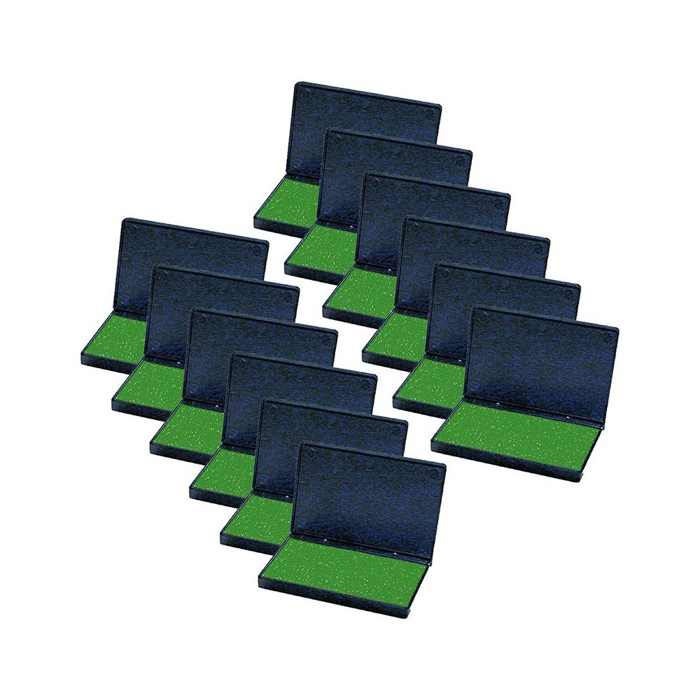 Stamp Pad, Green, Pack of 12. Picture 1