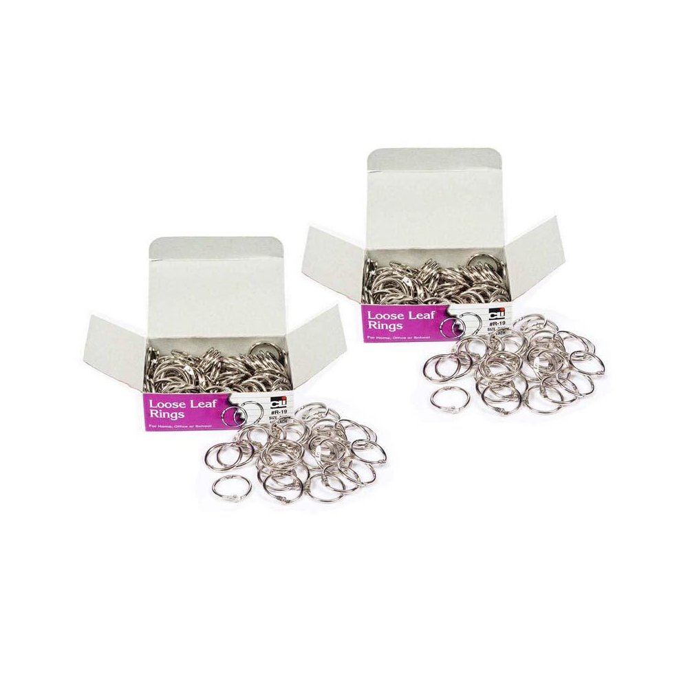 Loose Leaf Rings, 3/4", 100 Per Box, 2 Boxes. Picture 1