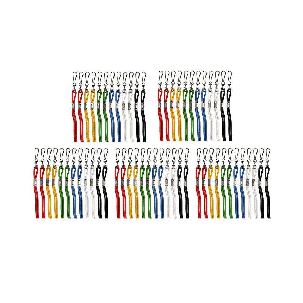 Lanyards, Assorted Colors, 12 Per Pack, 5 Packs. Picture 1