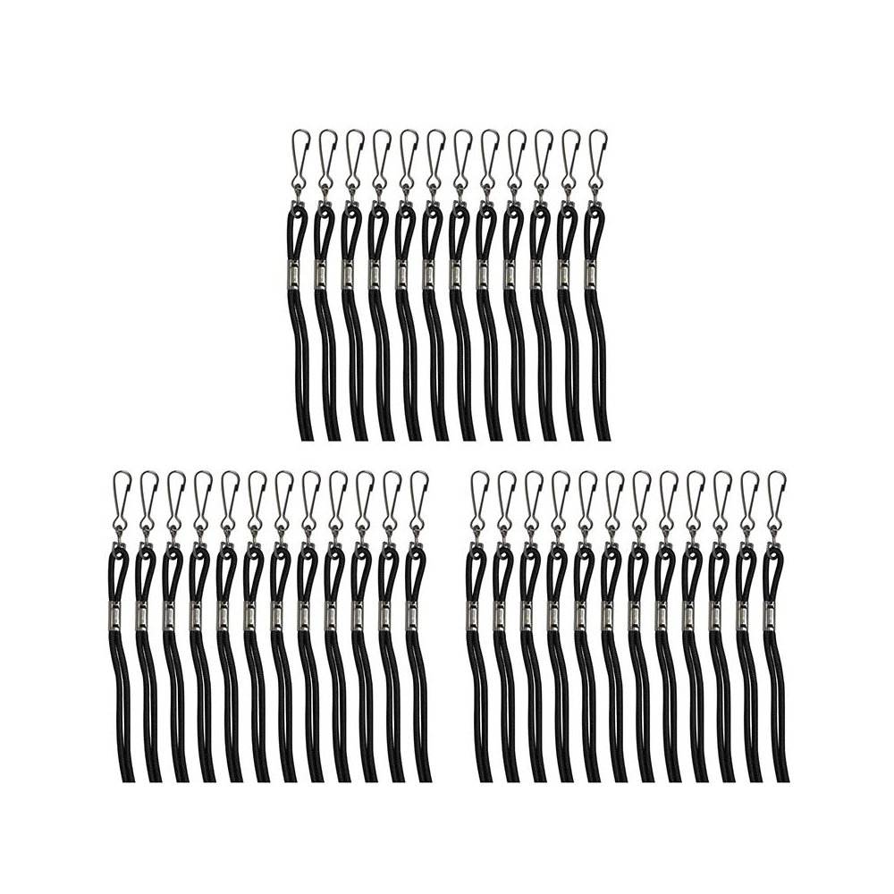 Lanyards, Black, Pack of 12 Per Pack, 3 Packs. Picture 1
