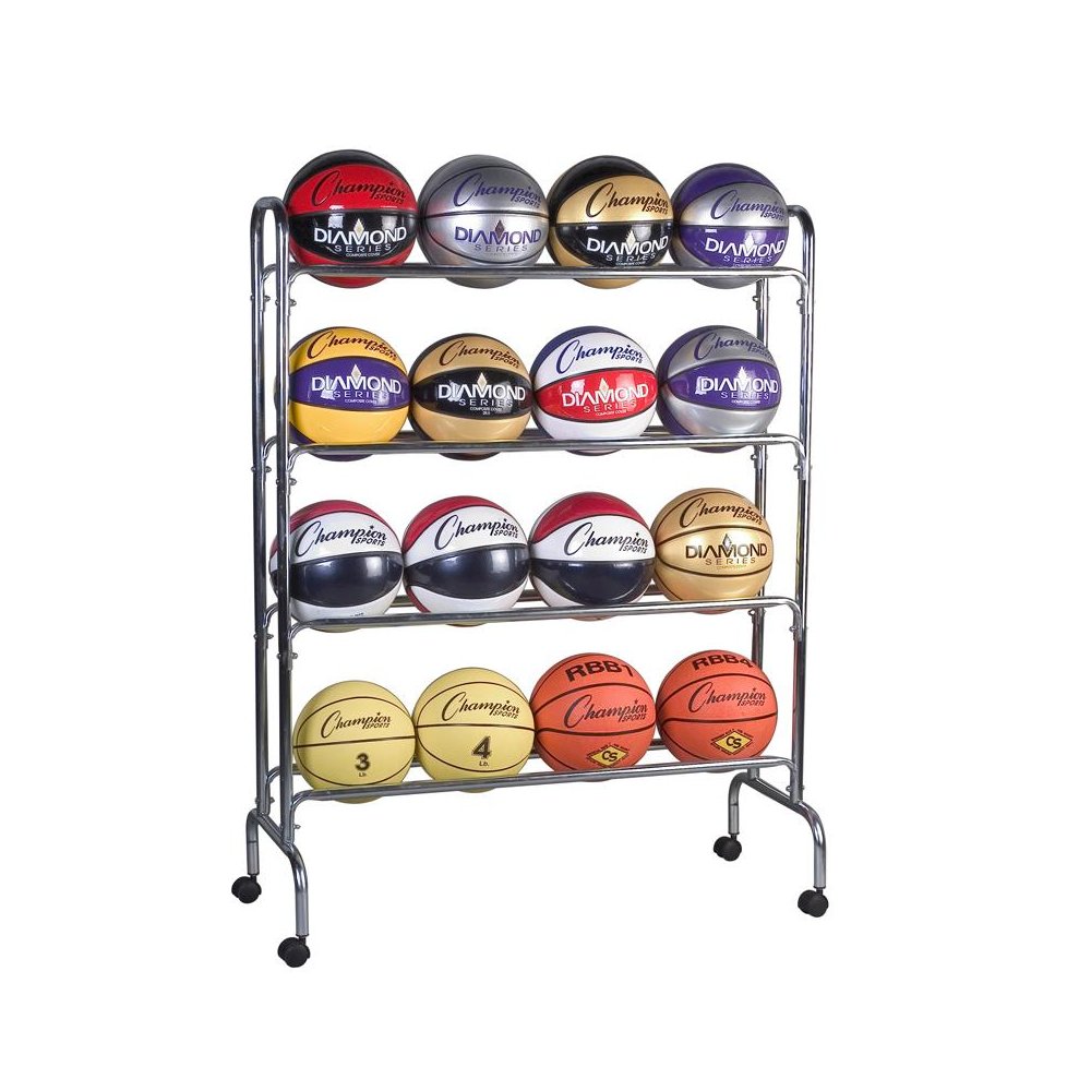 PORTABLE BALL RACK 4 TIER HOLDS 16 BALLS. Picture 1