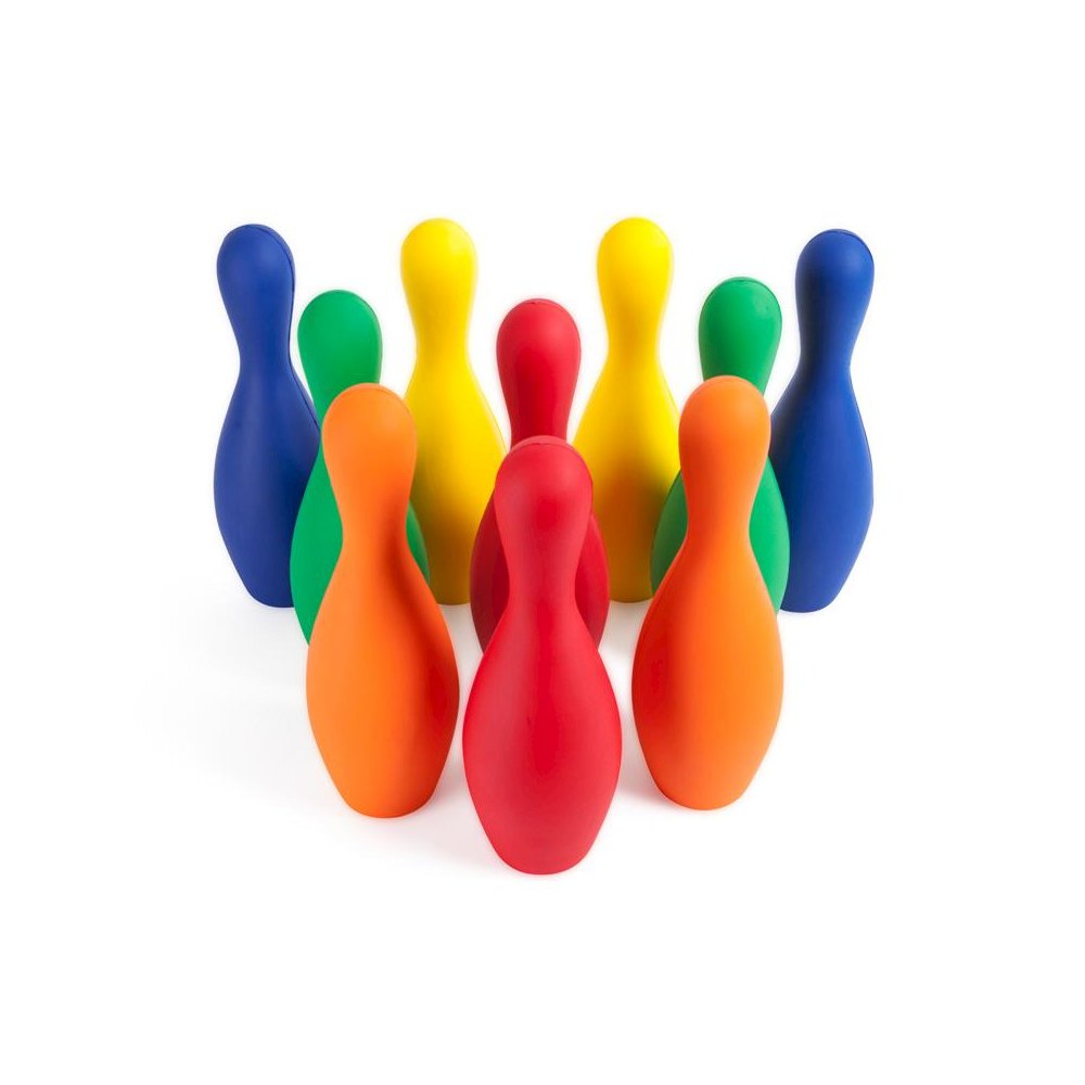 MULTICOLOR FOAM BOWLING PIN SET. Picture 1