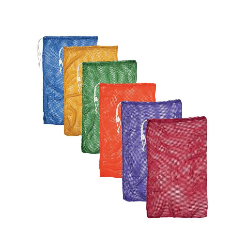 Heavy-Duty Mesh Bag, 24" x 36", Assorted Colors, 6/Set. Picture 1