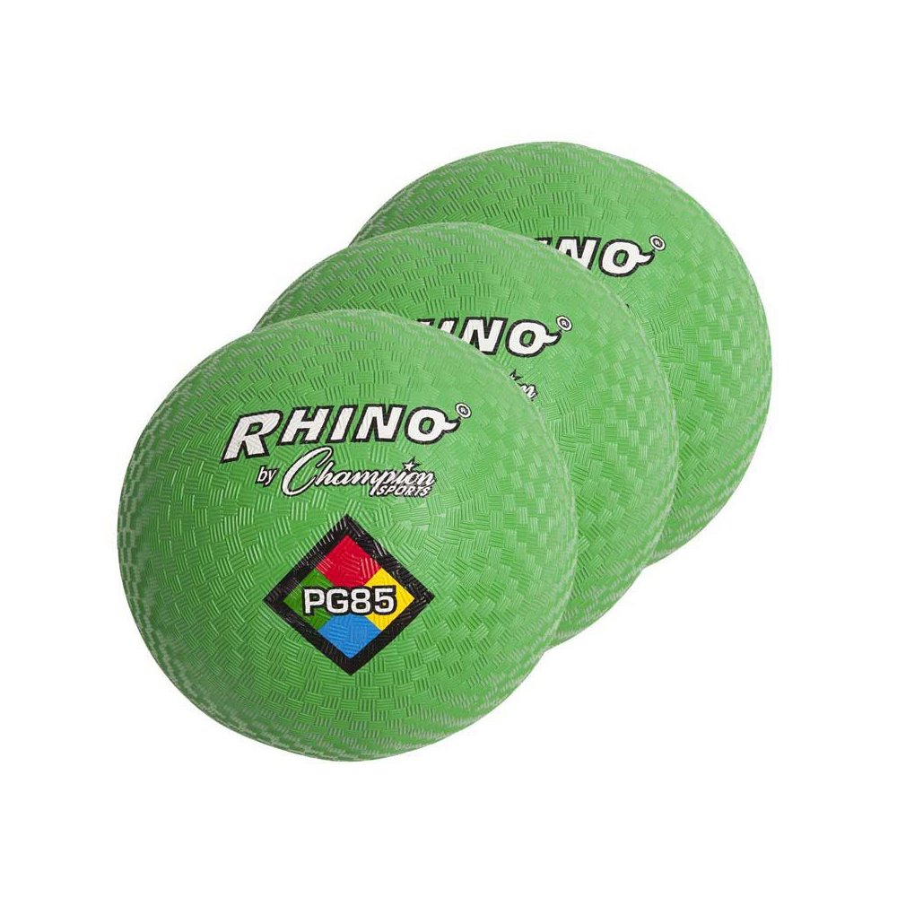 Playground Ball, 8-1/2", Green, Pack of 3. Picture 1