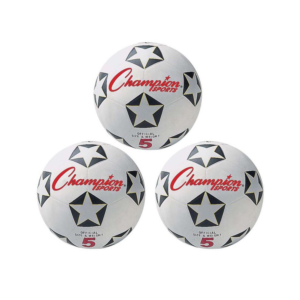 Rubber Soccer Ball Size 5, Pack of 3. Picture 1