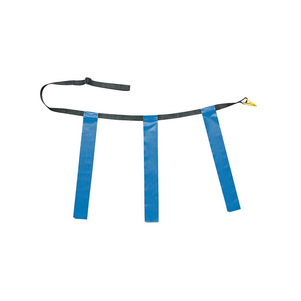 Triple Flag Football Set, Adult Size, Blue, 32"-39", 12 per pack. Picture 1