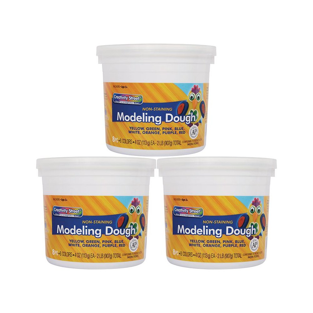 Modeling Dough, 8 Assorted Colors, 4 oz. Per Piece, 8 Pieces Per Pack, 3 Packs. Picture 1
