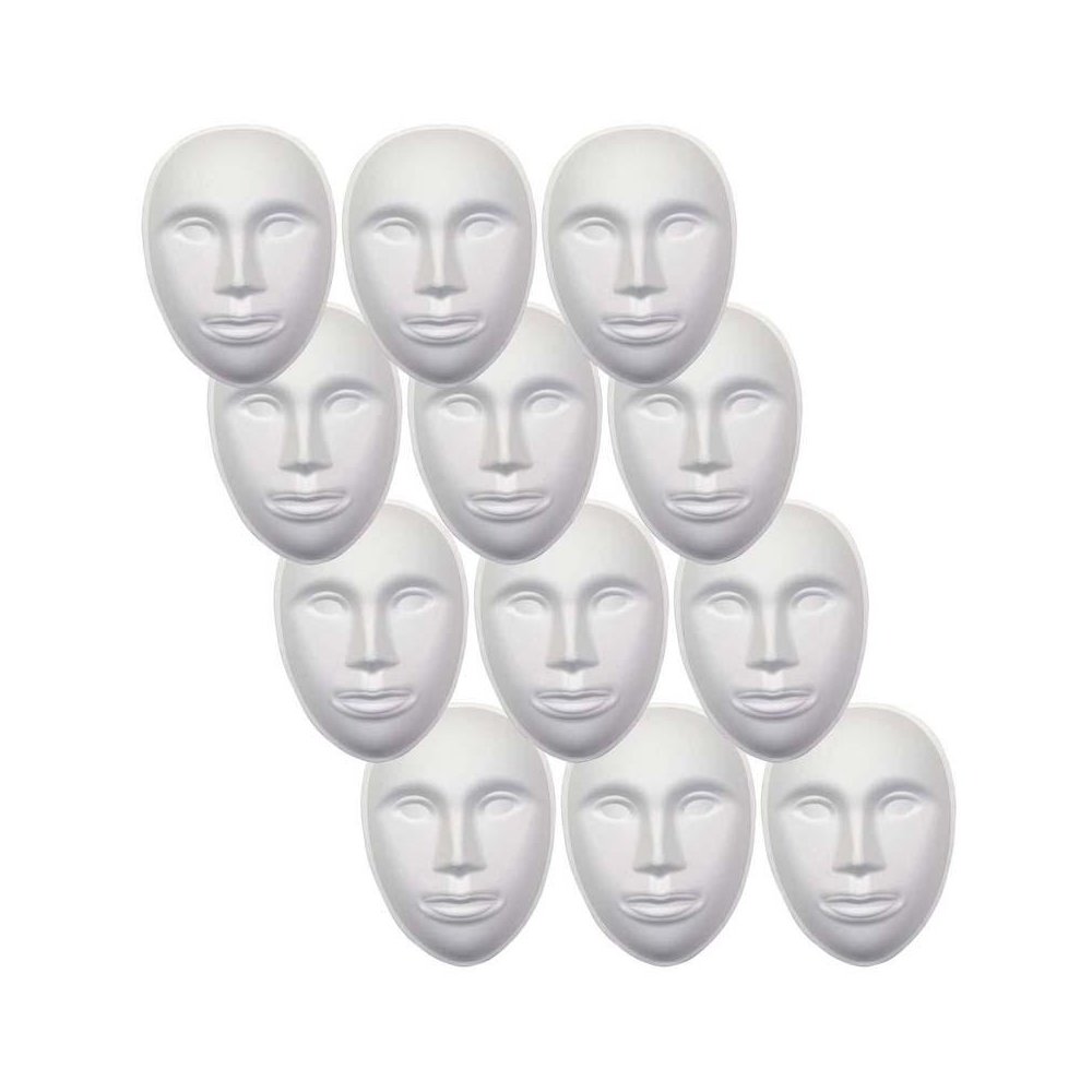 Paperboard Mask, Face, 8" x 5-3/4", Pack of 12. Picture 1