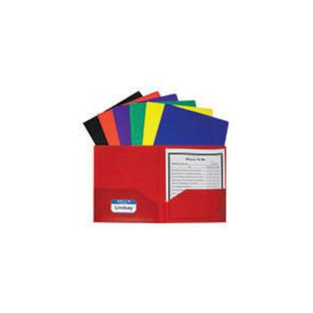 TWO POCKET POLY PORTFOLIOS 36/BOX ASSORTED WITHOUT PRONGS. Picture 2