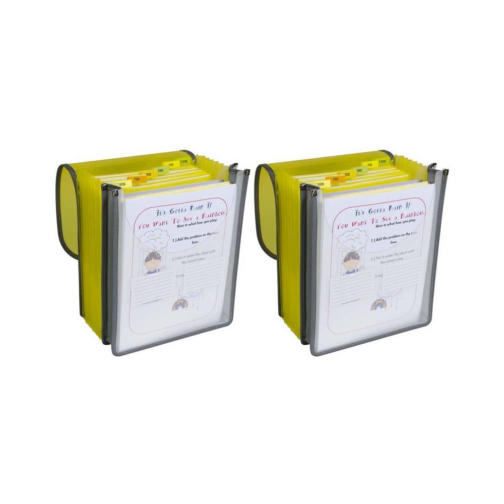 7-Pocket Vertical Backpack File, Letter Size, Assorted, Pack of 2. Picture 1