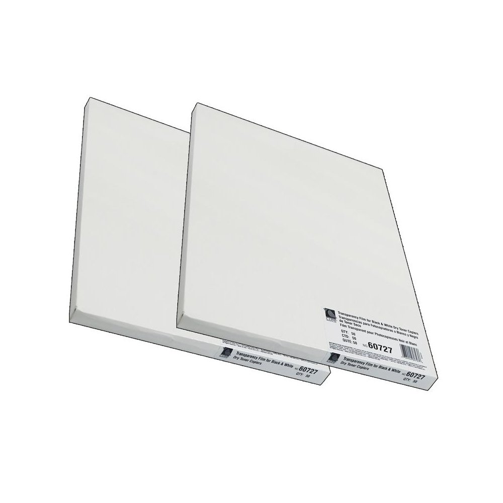 Plain Paper Copier Transparency Film, Clear, 50 Sheets Per Pack, 2 Packs. Picture 1