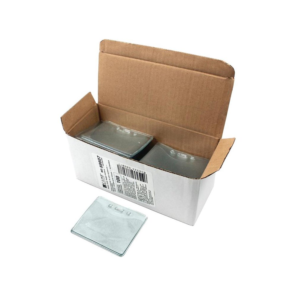 HEAVY DUTY BADGE HOLDER 100 PER BOX HORIZONTAL. Picture 1