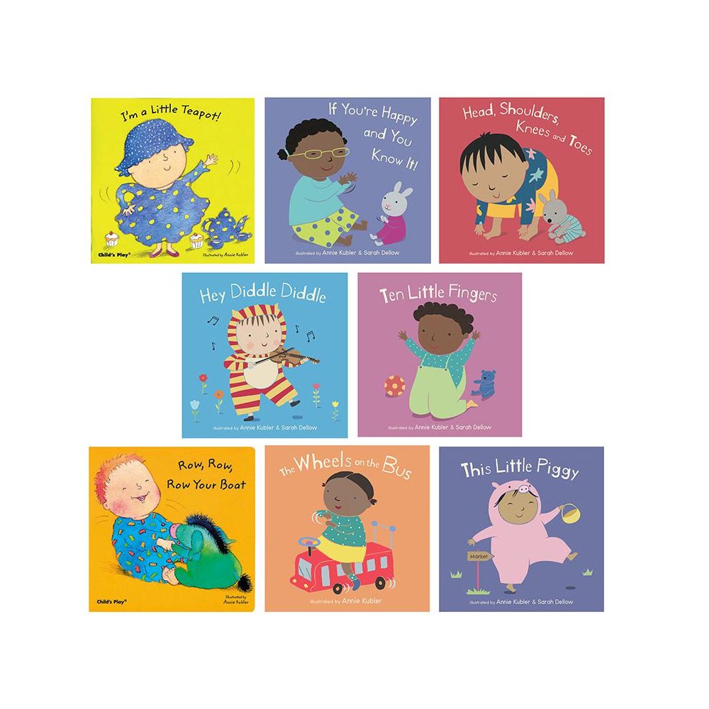 Nursery Rhyme Board Book, Set of 8 with CD. Picture 1