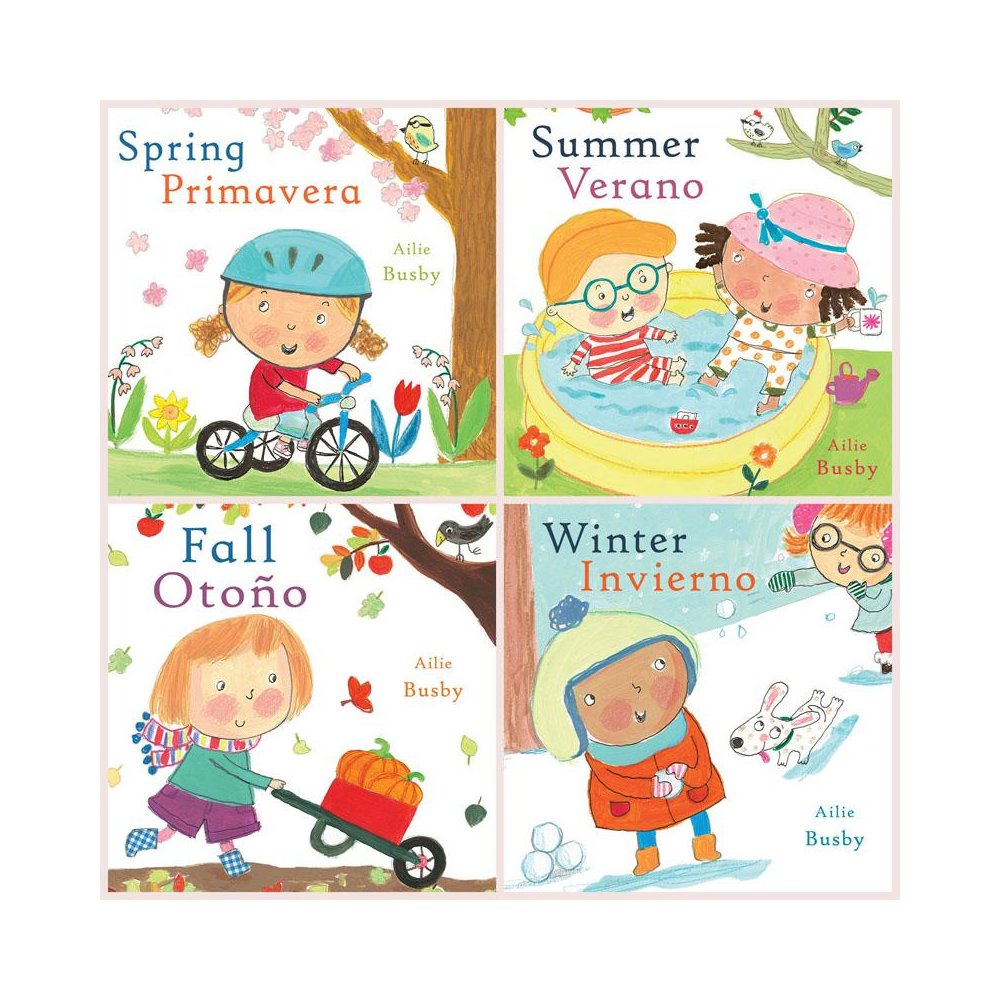Seasons/Estaciones Bilingual English/Spanish Books, Set of 4. Picture 1