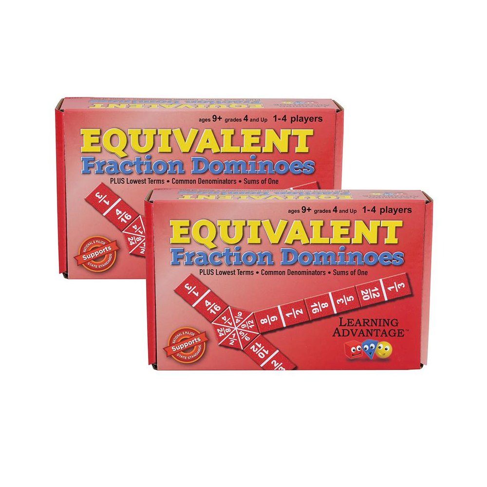 Equivalent Fraction Dominoes, Pack of 2. Picture 1