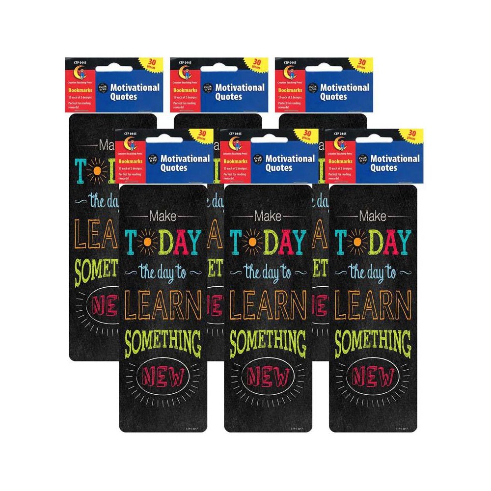 Chalk It Up! Motivational Quotes Bookmarks, 30 Per Pack, 6 Packs. Picture 1