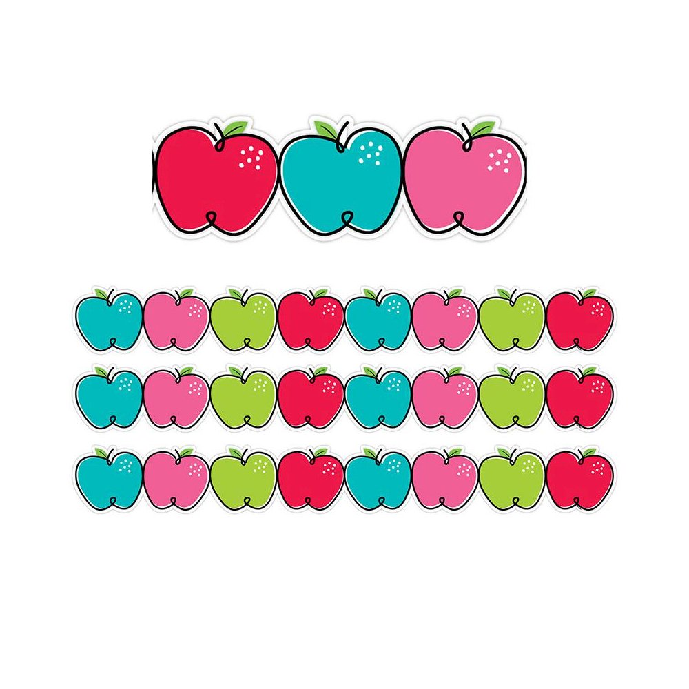 Doodle Apples EZ Border, 48 Feet, 3 Packs. Picture 1