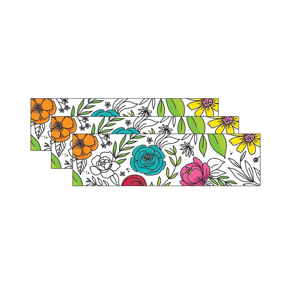 Bright Blooms Doodly Blooms EZ Border, 48 Feet Per Pack, 3 Packs. Picture 1
