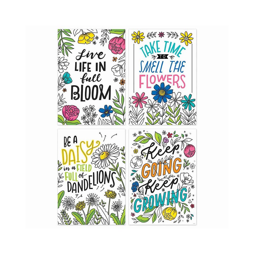 Bright Blooms Inspire U 4-Poster Pack. Picture 1