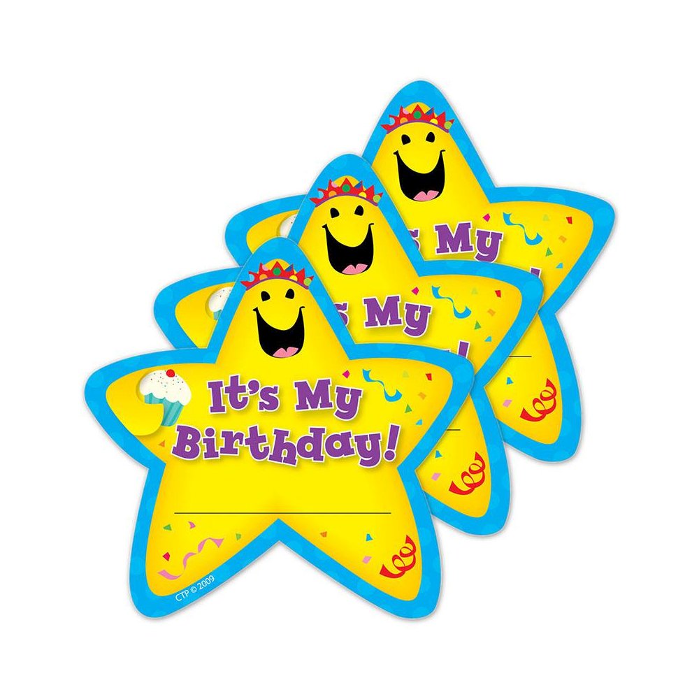 It’s My Birthday! Star Badges, 36 Per Pack, 3 Packs. Picture 1