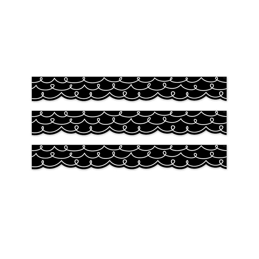 Core Decor Loop-de-Loop on Black EZ Border, 48 Feet Per Pack, 3 Packs. Picture 1