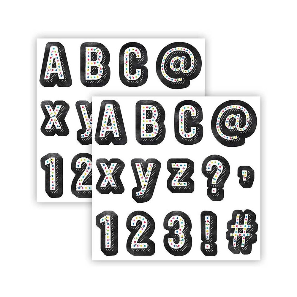 Chalk It Up! Colorful Chalk Designer Letters, 216 Pieces Per Pack, 2 Packs. Picture 1