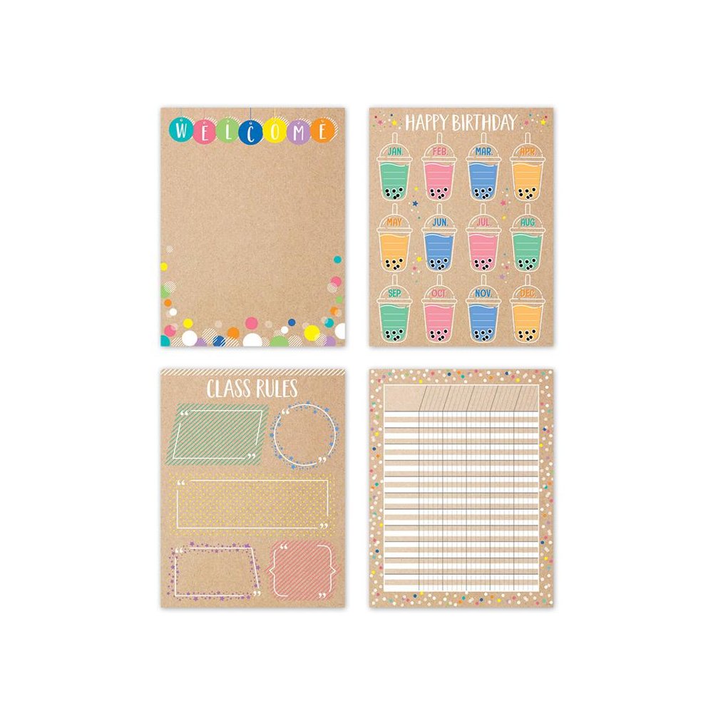 Krafty Pop Classroom Essentials 4-Chart Pack Chart. Picture 1