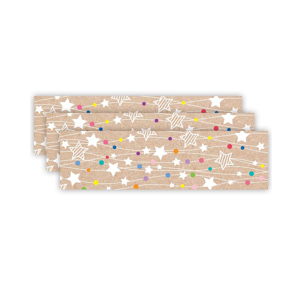 Krafty Pop Colorful Kraft Stars on Strings EZ Border, 48 Feet Per Pack, 3 Packs. Picture 1